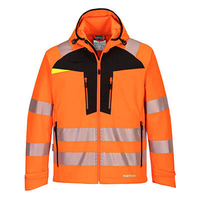 Hi-Vis Hooded Softshell Jacket